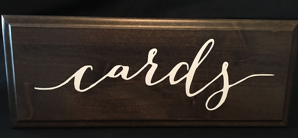 Cards Wood Sign