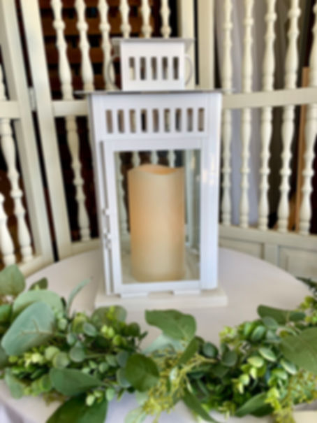 Lanterns White Large Square 17”  tall 4 available