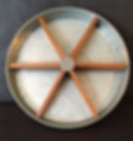 Thumbnail: Galvanized Wood Turntable Serving Tray