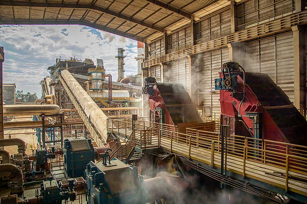 Processo industrial de produção de açúcar