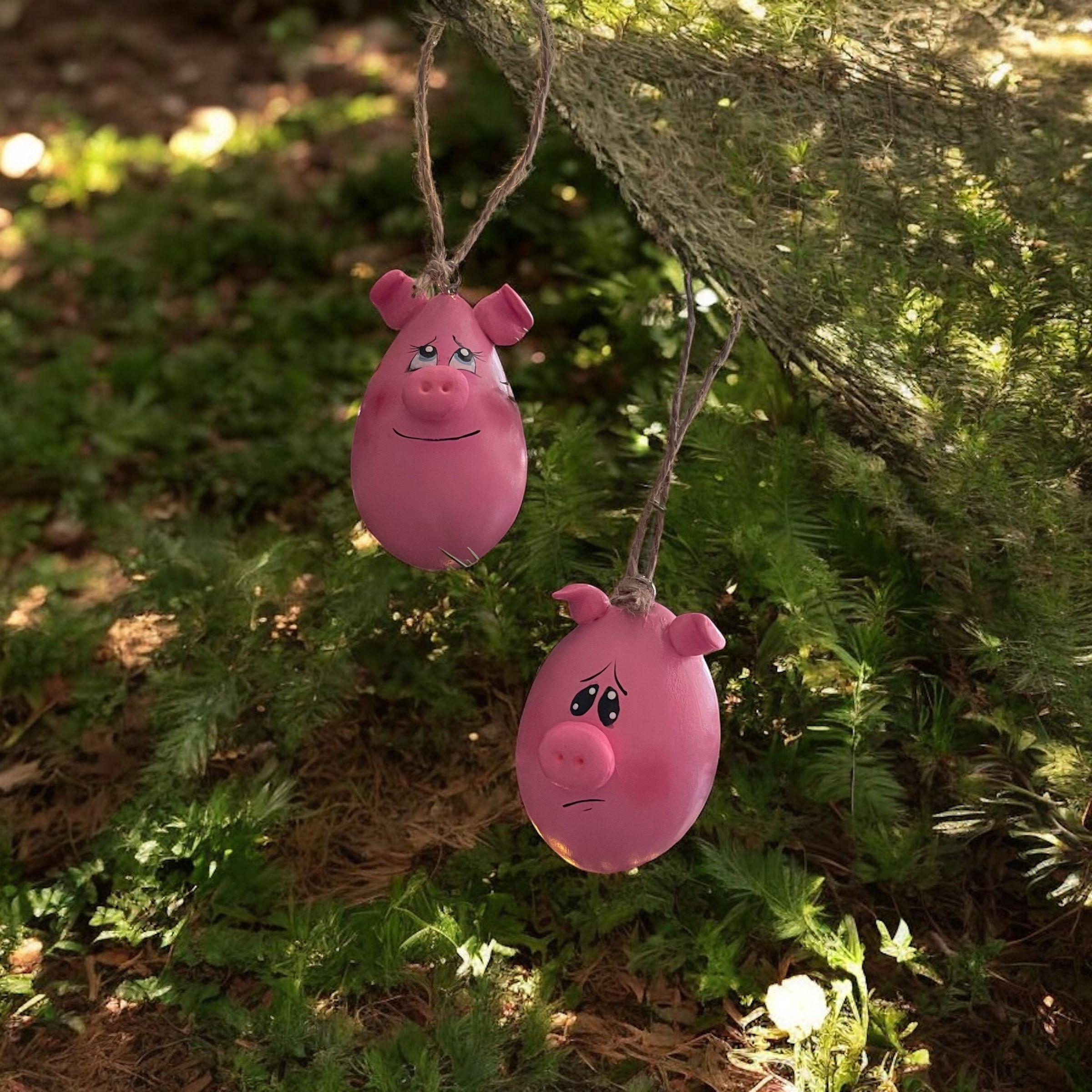 Cute Pink Pig Gourd ornament | German gourd | holiday decor | Vegan lovers
