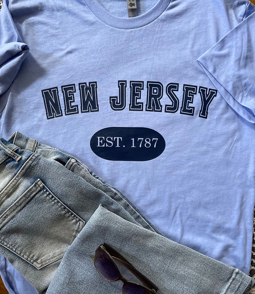 Thumbnail: New Jersey blue handmade cotton t-shirt