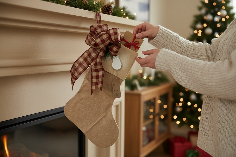 Thumbnail: Primitive Burlap Stocking | Christmas decor| Country Christmas | French country