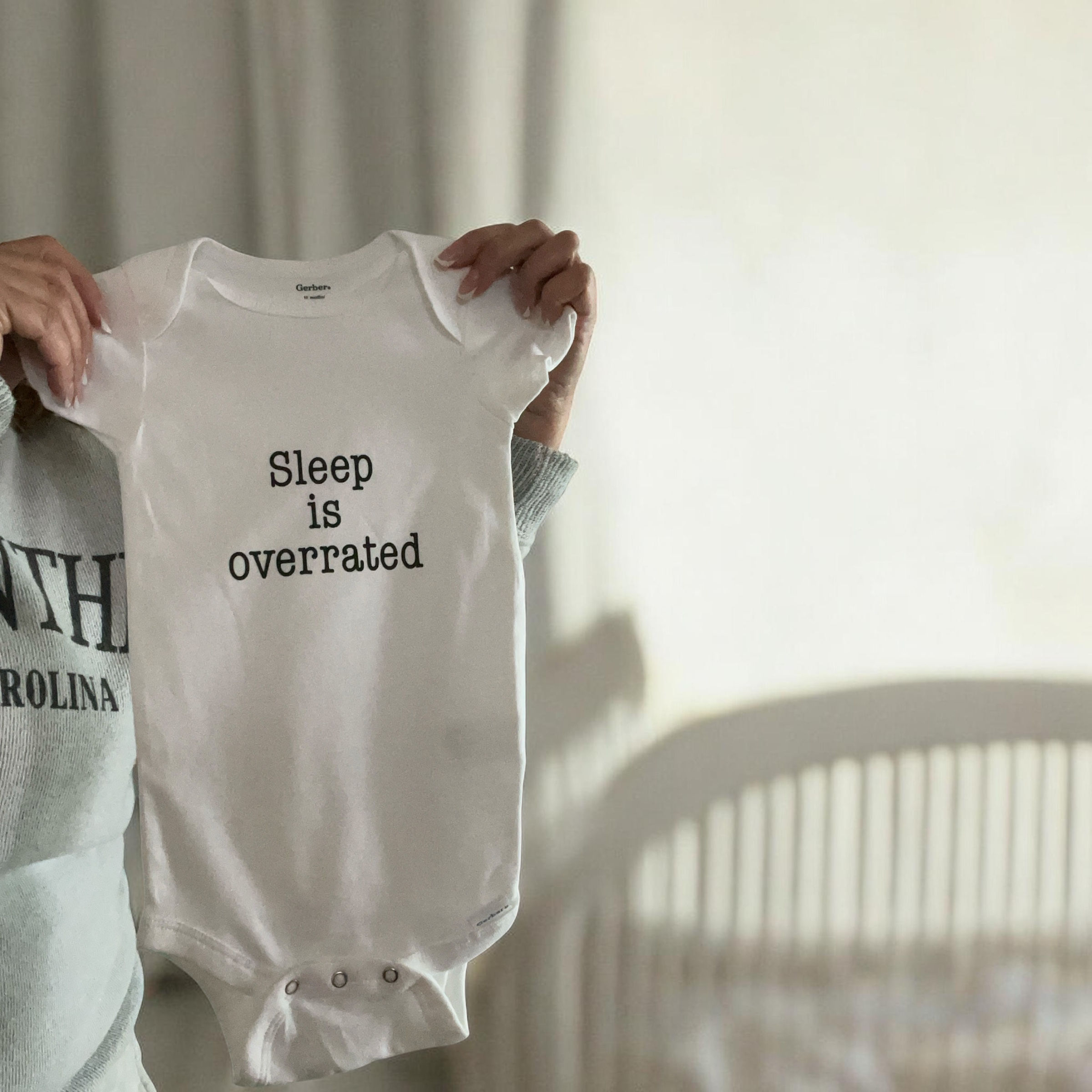 Sleep is overrated | Baby onesie | New parents | Shower gift | Mom life