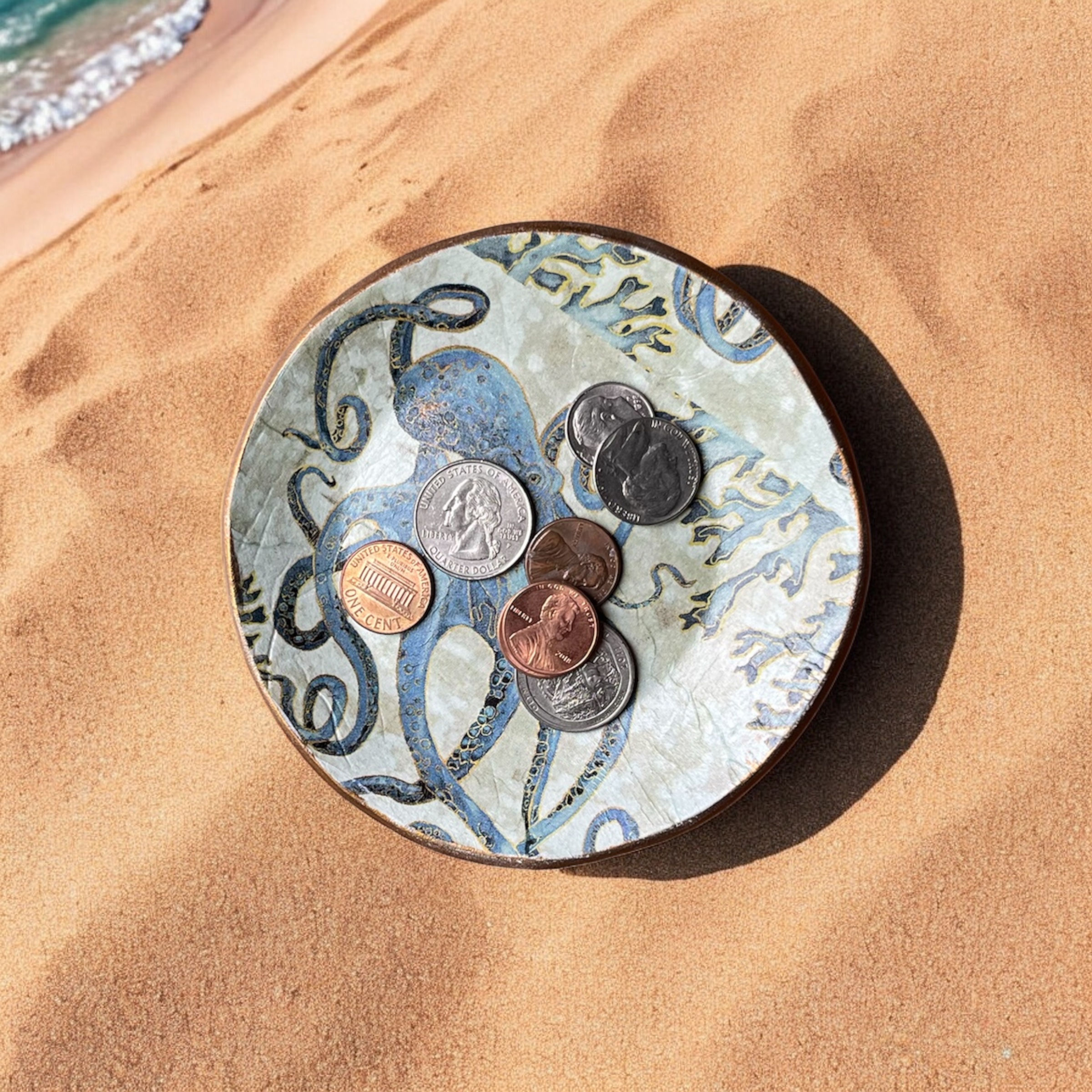 Nautical/beach clay trinket dish 