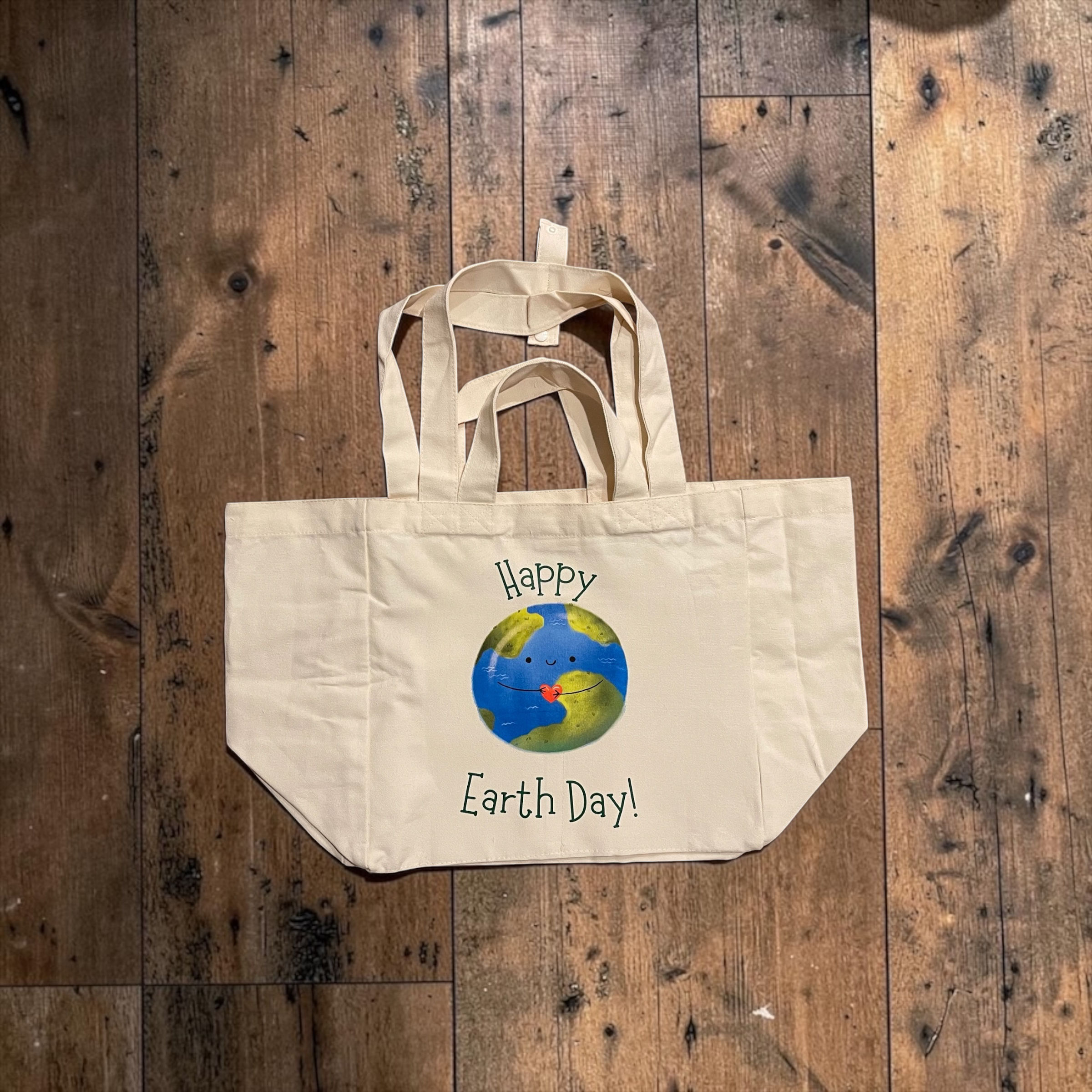 Happy Earth Day canvas tote | Eco friendly | Help the planet | Recycle
