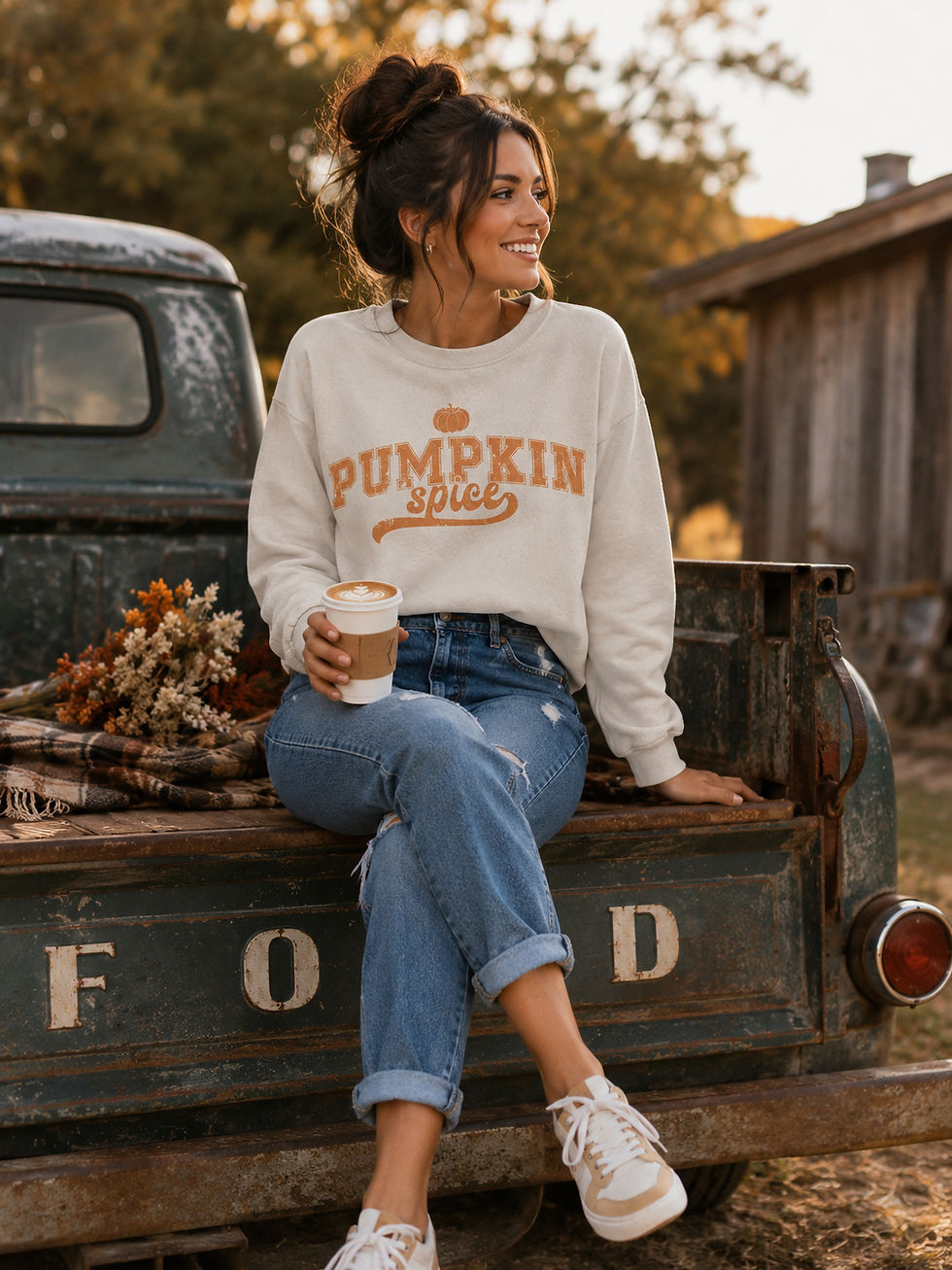 Thumbnail: Pumpkin Spice fleece top | Fall apparel 