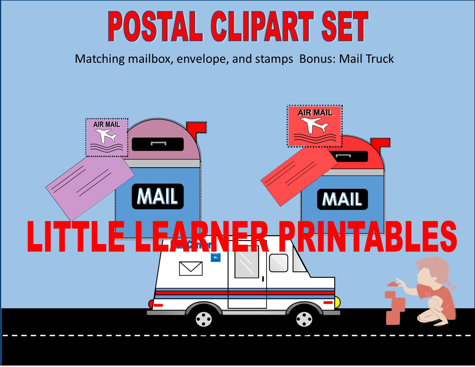 Post Office Theme Clipart Set