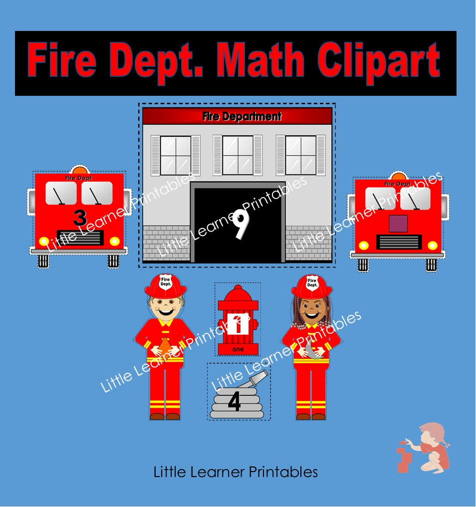 Fire Dept Math Clipart Set