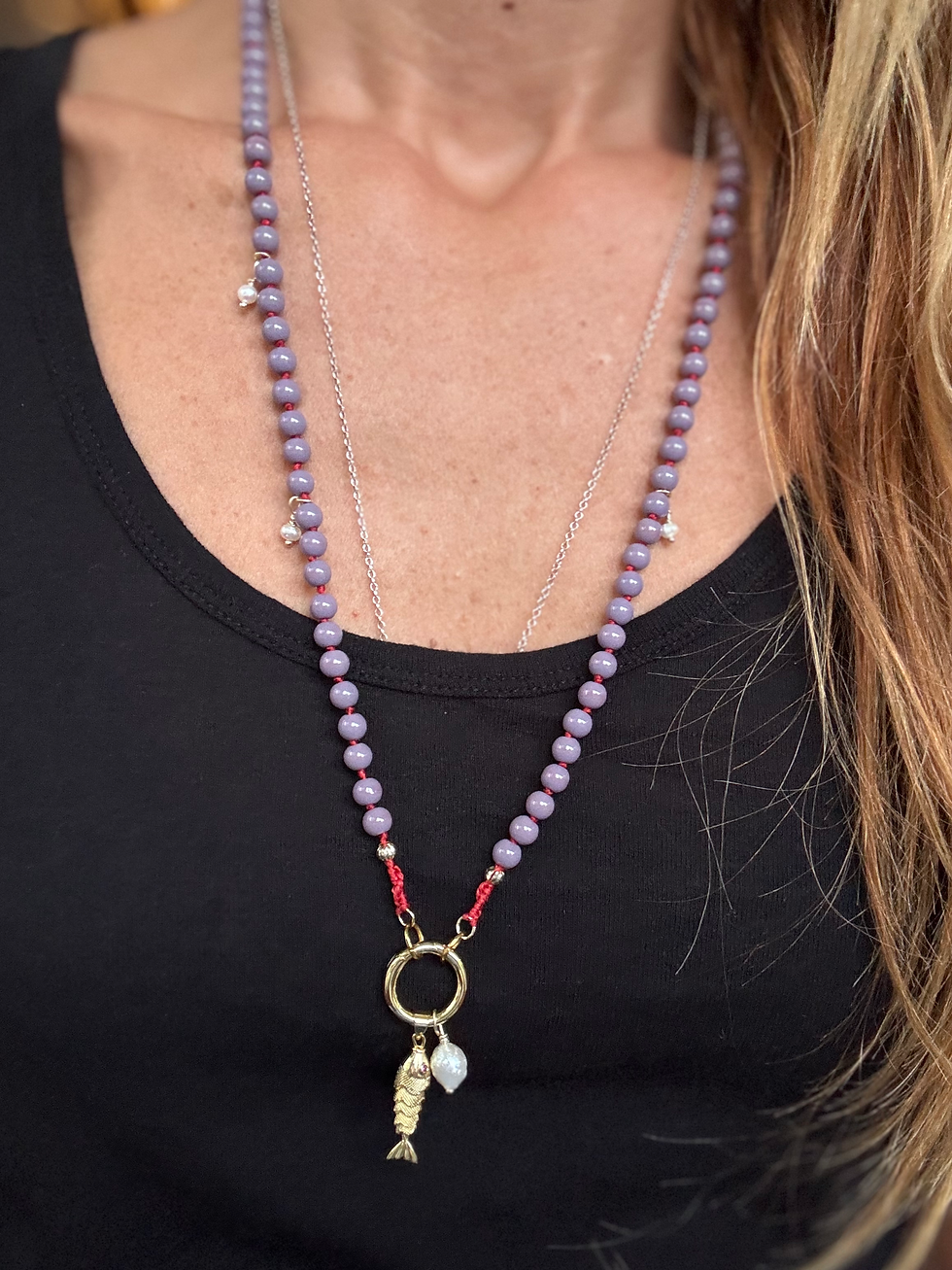 תמונה ממוזערת: שרשרת דג גולדפילד סגולה