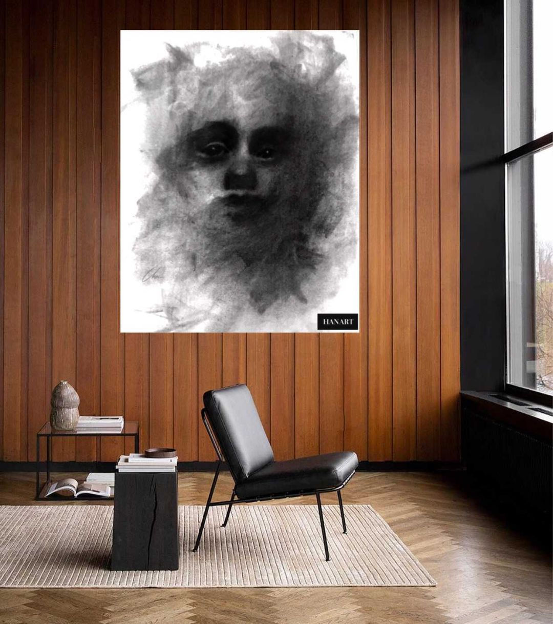 Girl Behind The Dark-Original Drawing