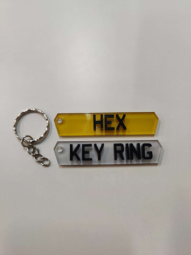 Lambo Hex 4D Keyring RolaPlates