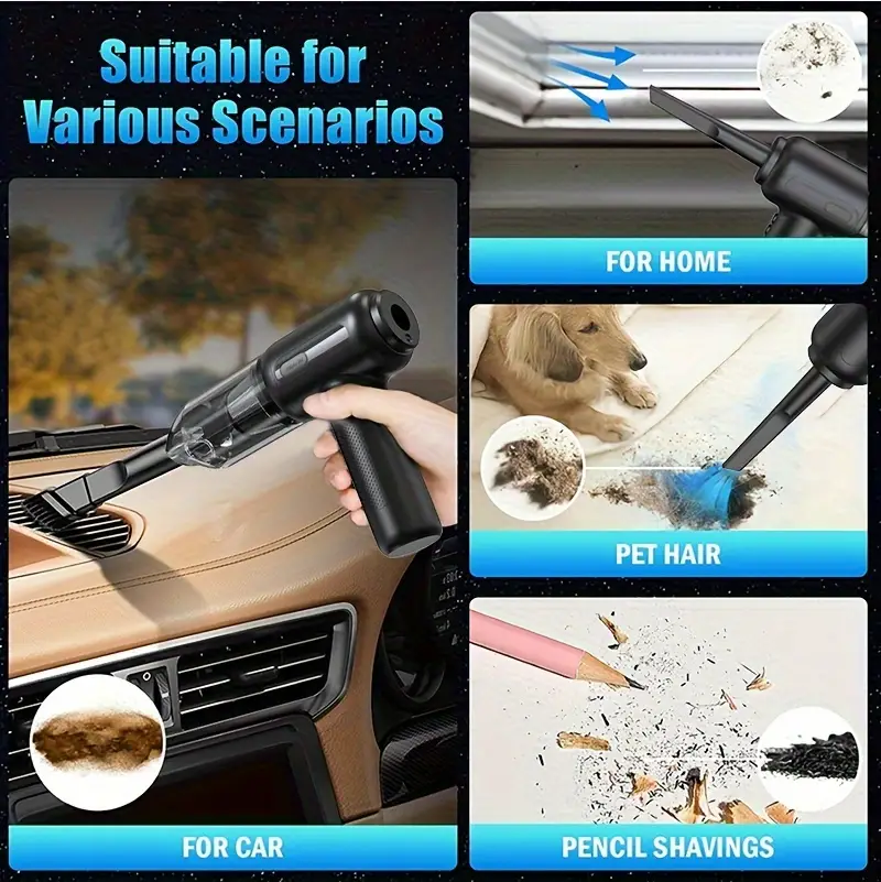 Miniatura: 2 In 1 Compressed Air Duster Cordless Dust Blower Rechargeable Blow and Suck Vac