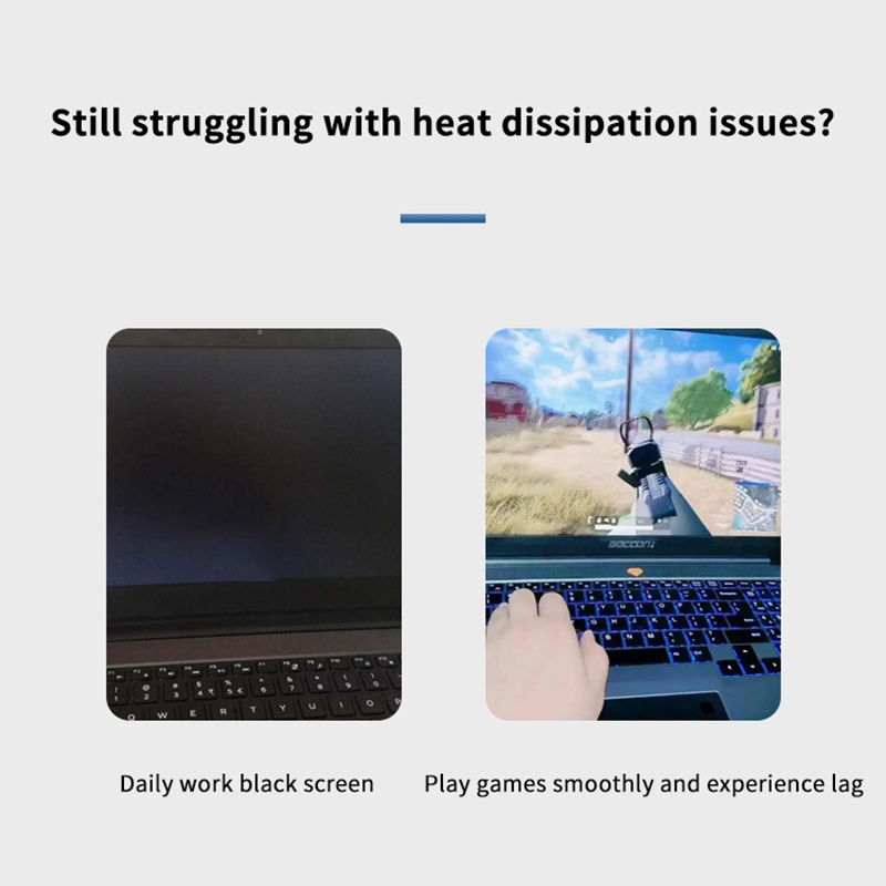 Miniatura: Laptop Cooler Base Stand Foldable Laptop Cooling Pad Holder Portable Notebook Ra