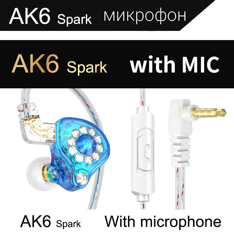 Miniatura: Original QKZ AK6 Copper Driver HiFi Wired Earphone 3.5MM Race Sport Headphone Ba