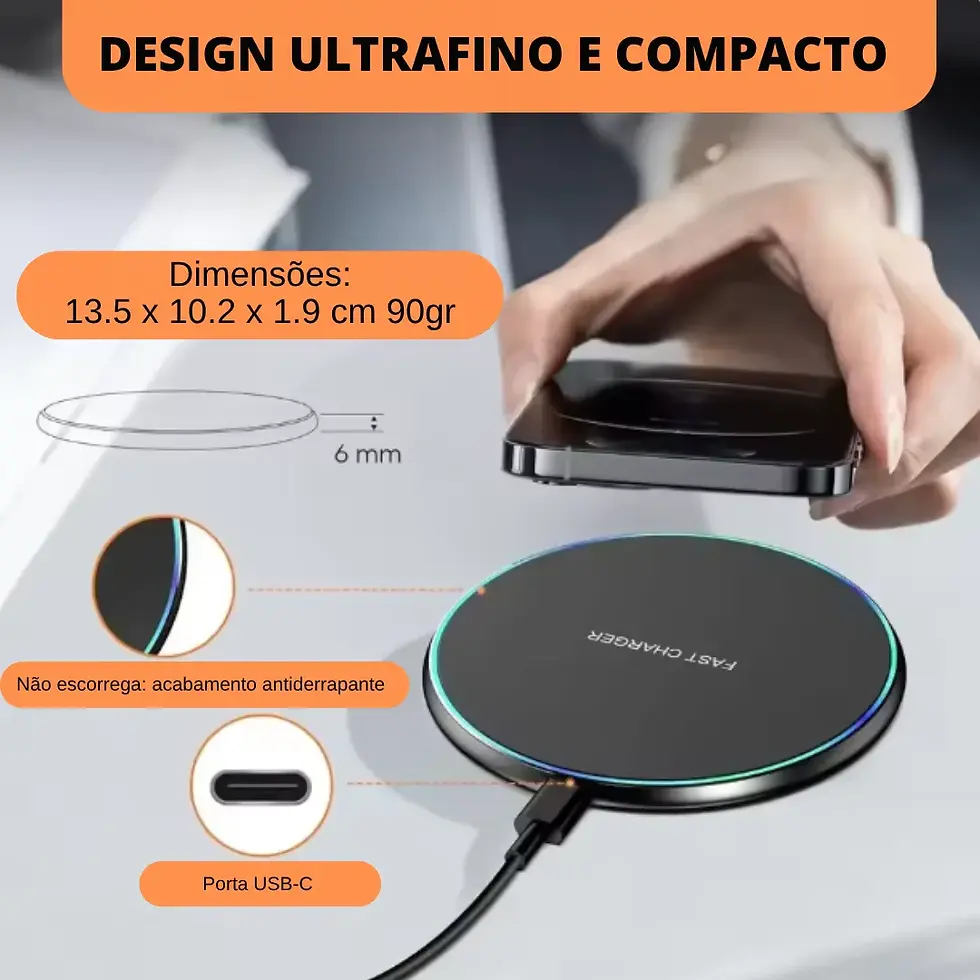 Miniatura: Carregador Sem Fio Indução 30w Rápido Com Suporte