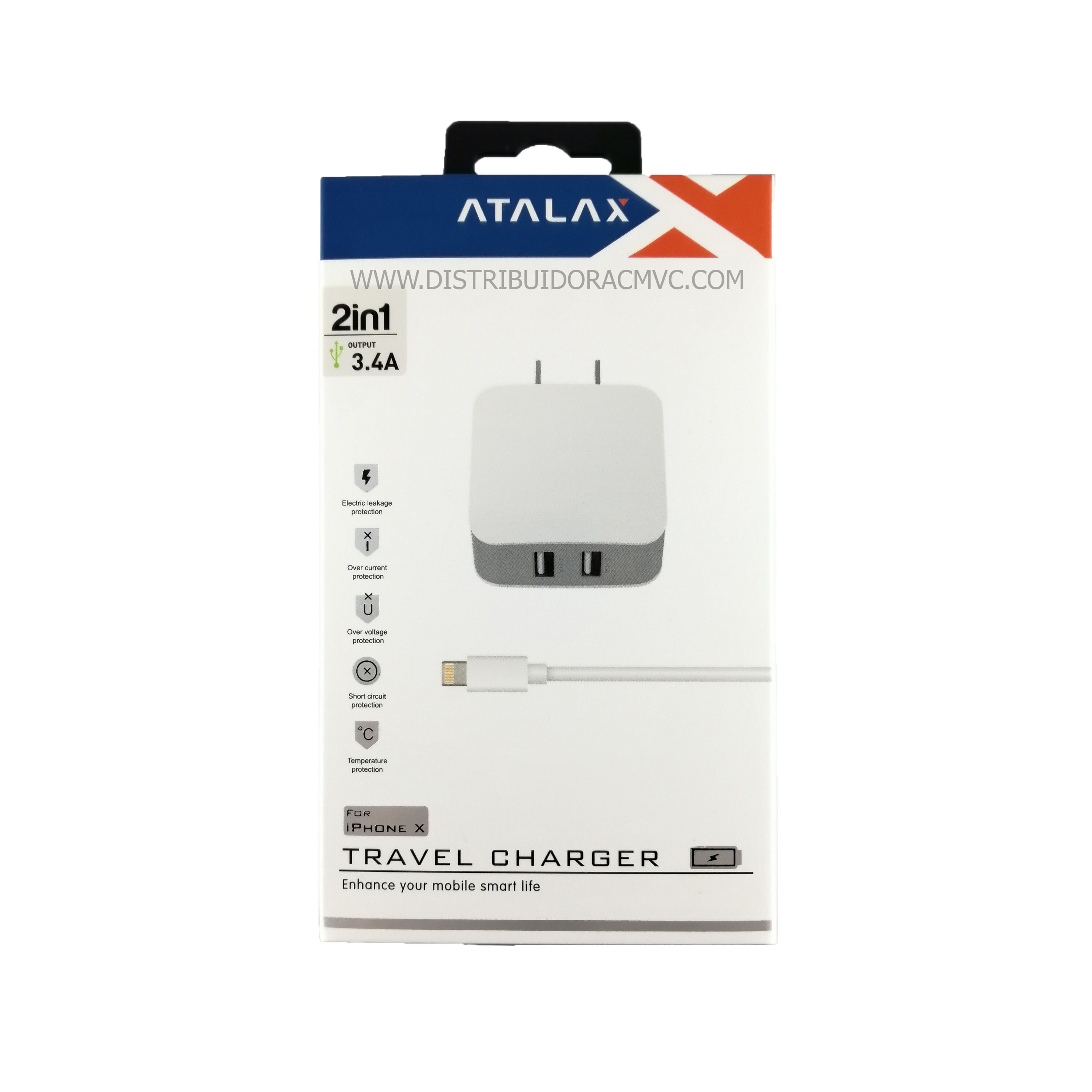 CARGADOR DE VIAJE LIGHTNING ATALAX