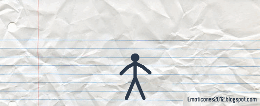Hombrecito bailando en una hoja de papel