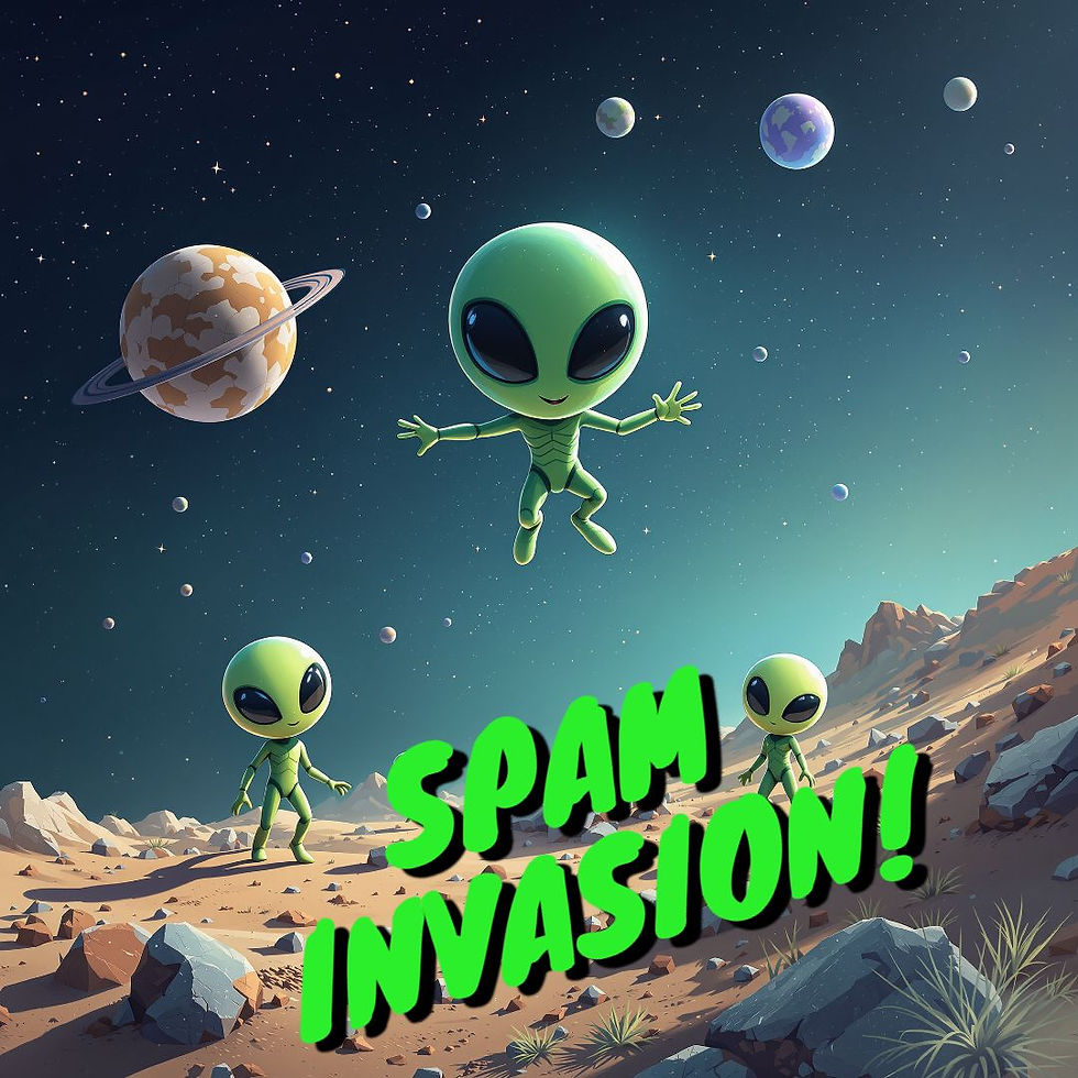 Spam Invasion! Art done with Wixel.com