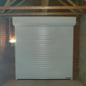 55mm Garage door finished in white.
