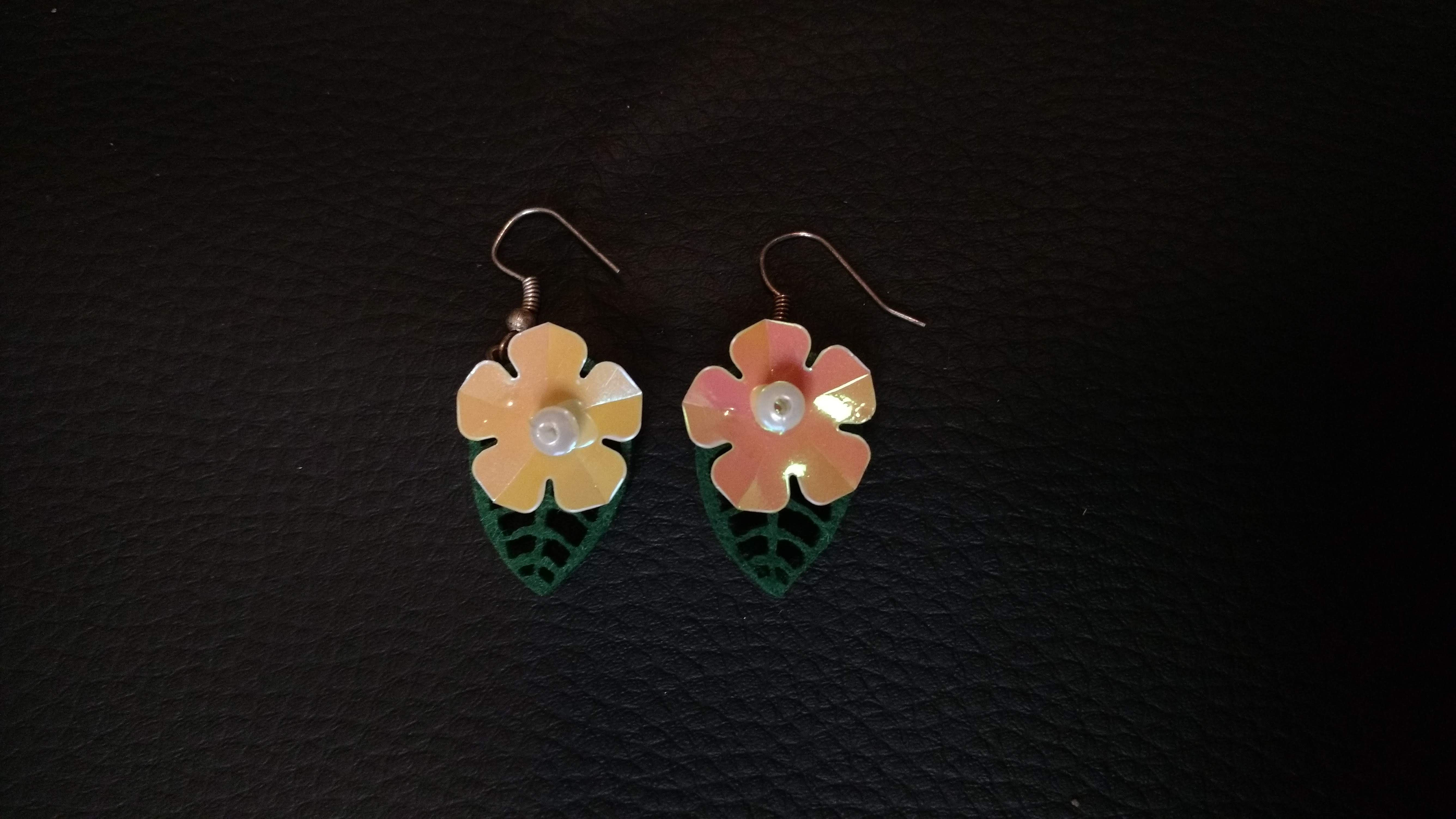 Boucles d'oreilles Hawaii 2 - jaune