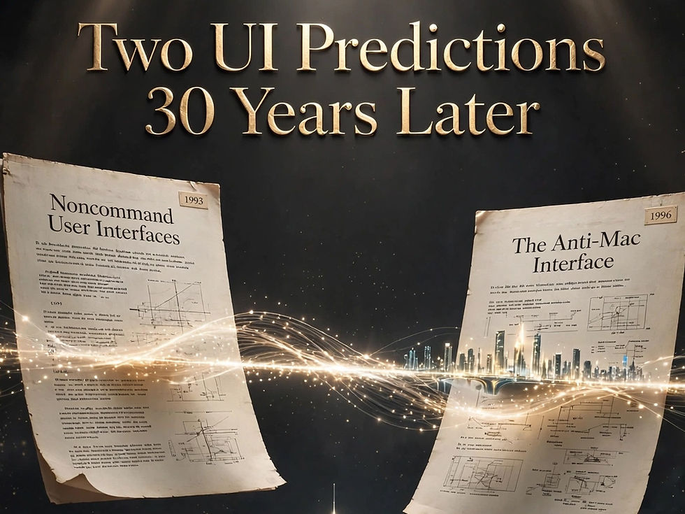 Predicting the AI Interface 30 Years Ago: I Was 71% Right
