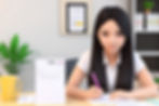 Take the test: image of a student taking a test
