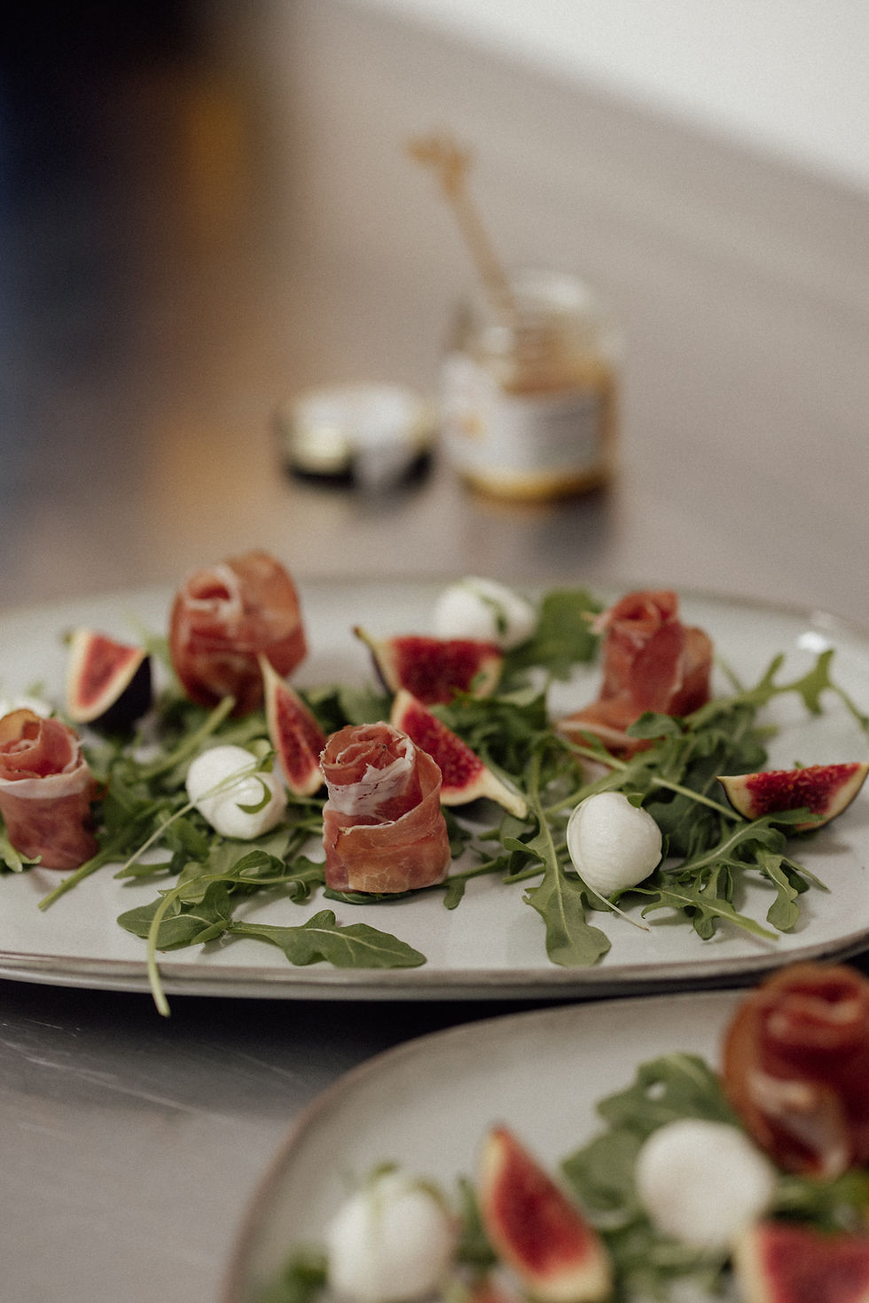 Fig, speck & mozzarella salad with truffle honey