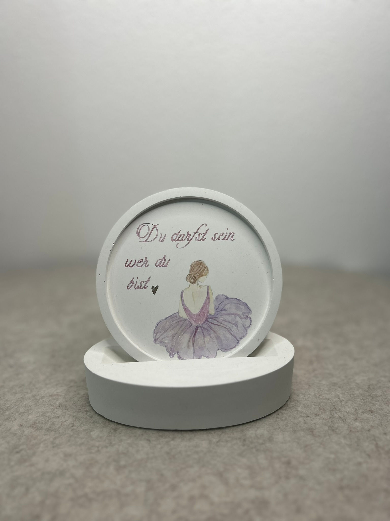 Dekoteller - "Mädchen mit Spruch"