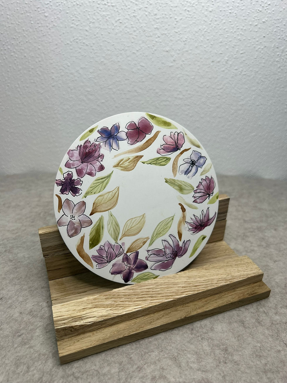 Miniaturbild: Dekoteller - "Blütenkranz" 