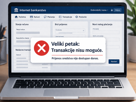 📌 Obavijest: prekid platnog prometa u petak, 3. travnja
