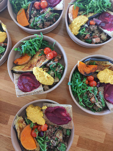 Retreat food on luxury yoga retreat in Cornwall with Wild & Free Adventures