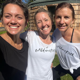Retreat host Amanda together with two retreat guests having a great time on their weekend UK adventure.