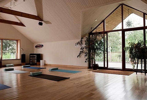 North Devon yoga studio ready for the weekly yoga classes