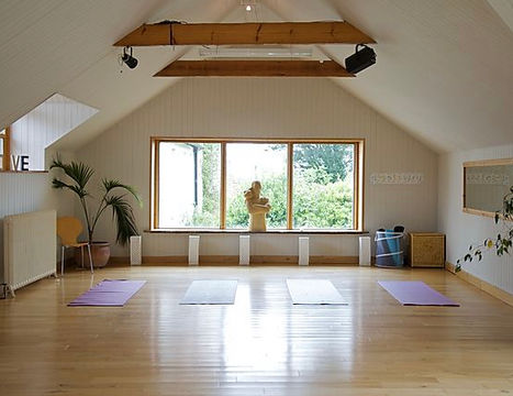 North Devon yoga studio ready for the weekly yoga classes