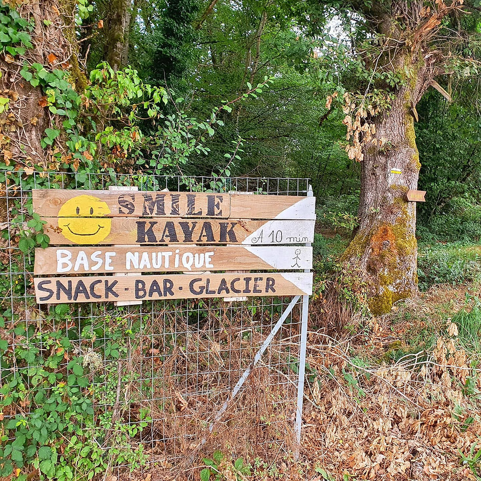 Panneau indicatif smile kayak