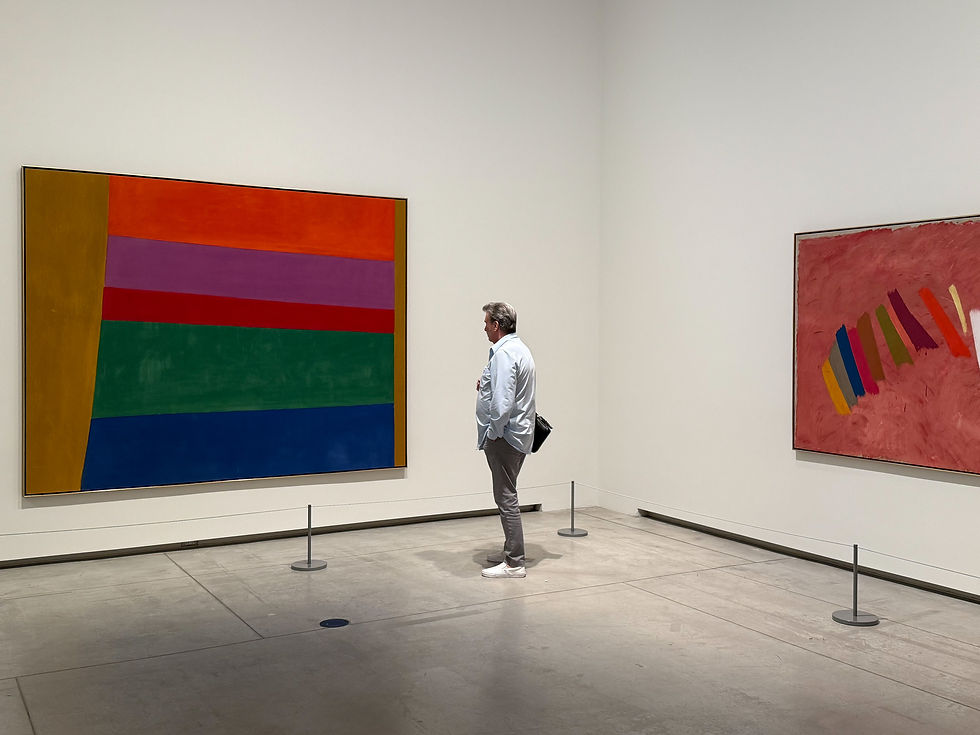 Jack Bush, Dazzle Red installed with Salmon Concerto.