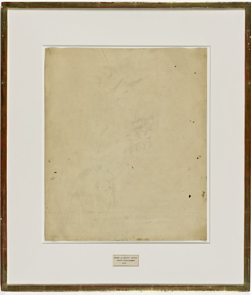 Blank, aged sheet lightly framed with faint sketches, set against a white bordered background. A small label reads "Leader of Caruso Smoking."