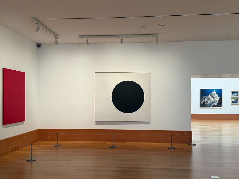 Last look into the AGO with Claude Tousignant and Lawren Harris in view.