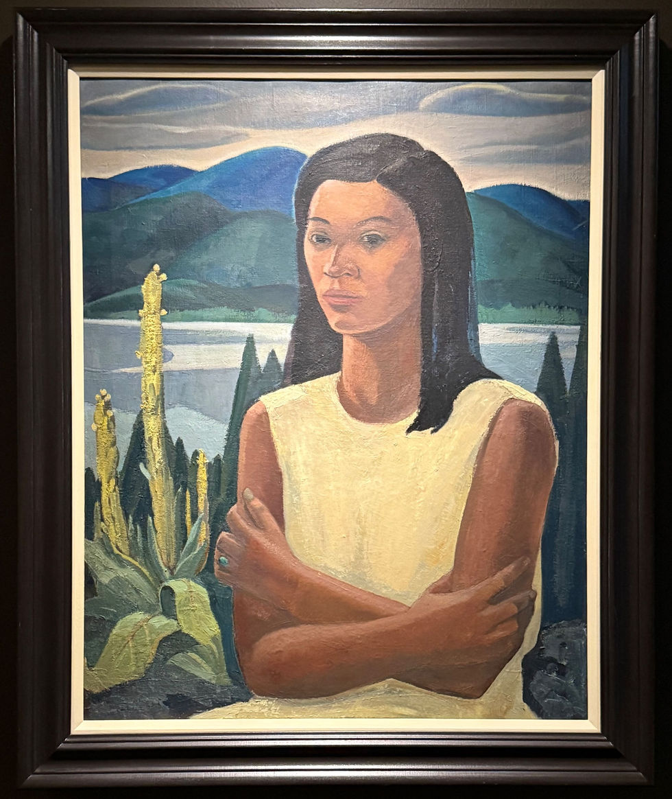 Yvonne Mckague Housser, Marguerite Pilot of Deep River (Girl with Mulleins), 1936-40, oil on canvas.