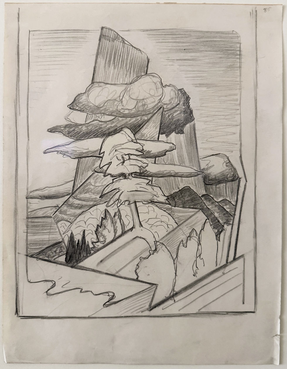 Lawren Harris, Study of Space, Autumn, New Hampshire, 1935-1938.