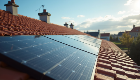 Solar panels on a roof complying with SEAI guidelines, capturing sunlight