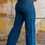 Thumbnail: Mid Wash Trouser Denim with Studs