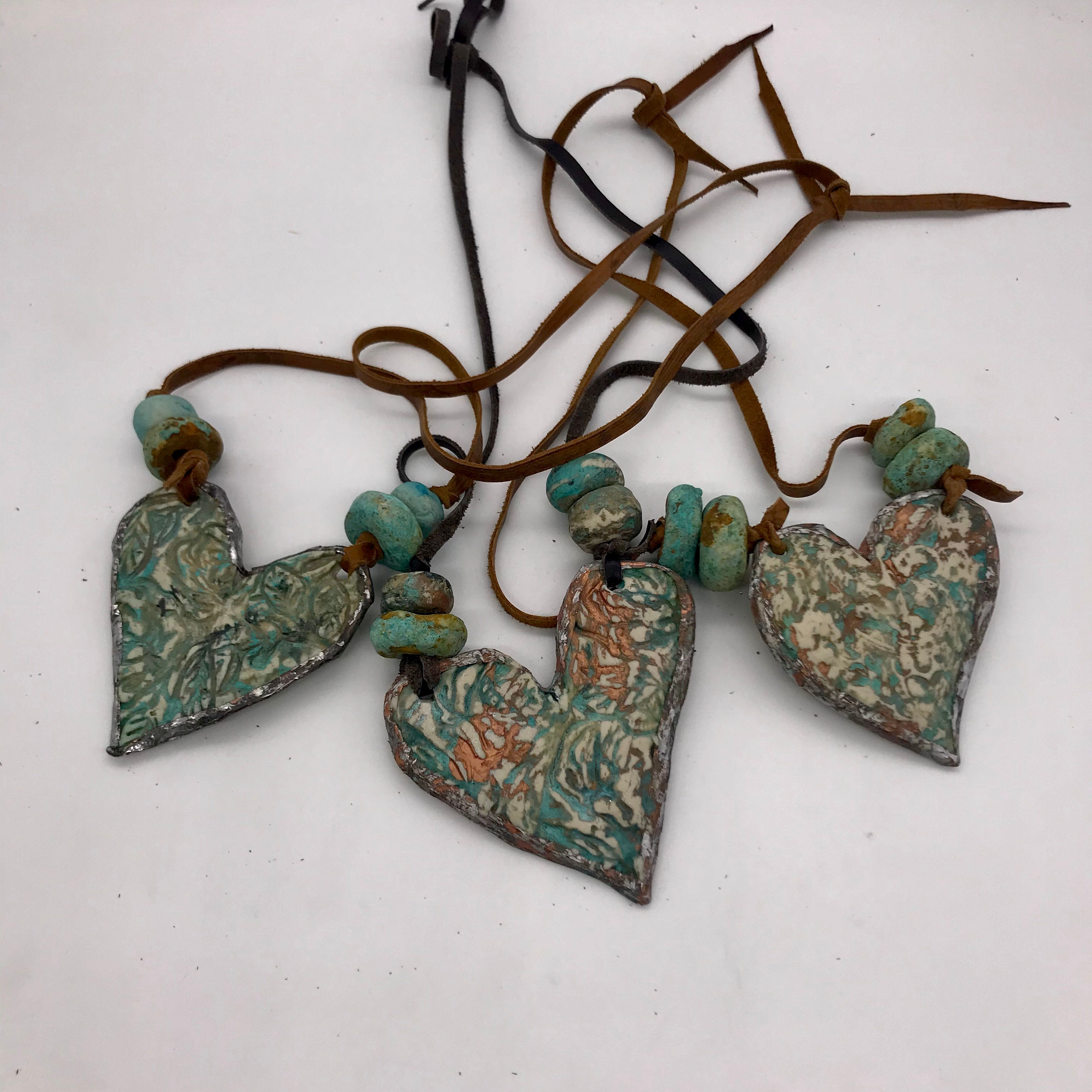 Large Carved Stone Heart Neckless