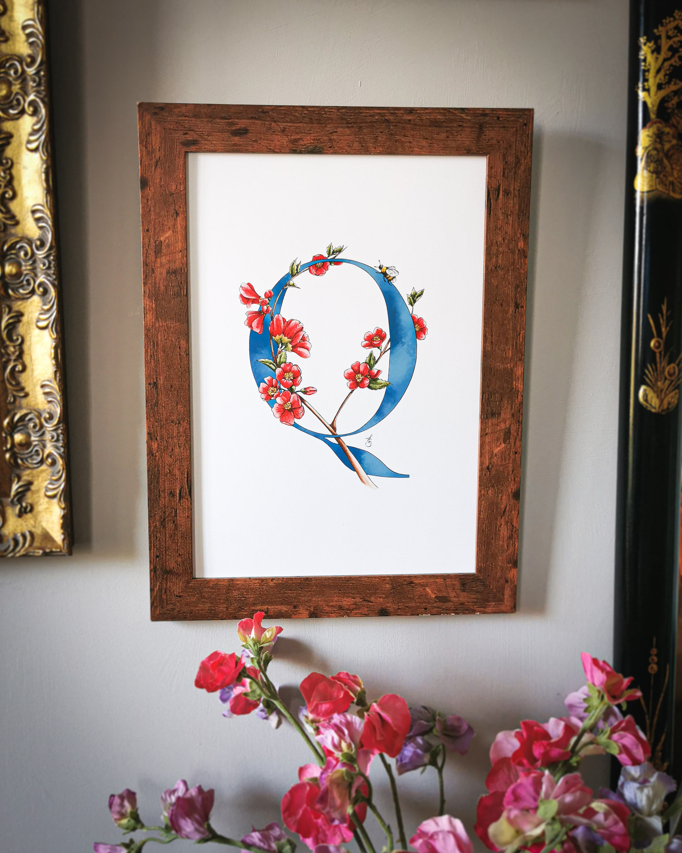 Q is for Quince Print