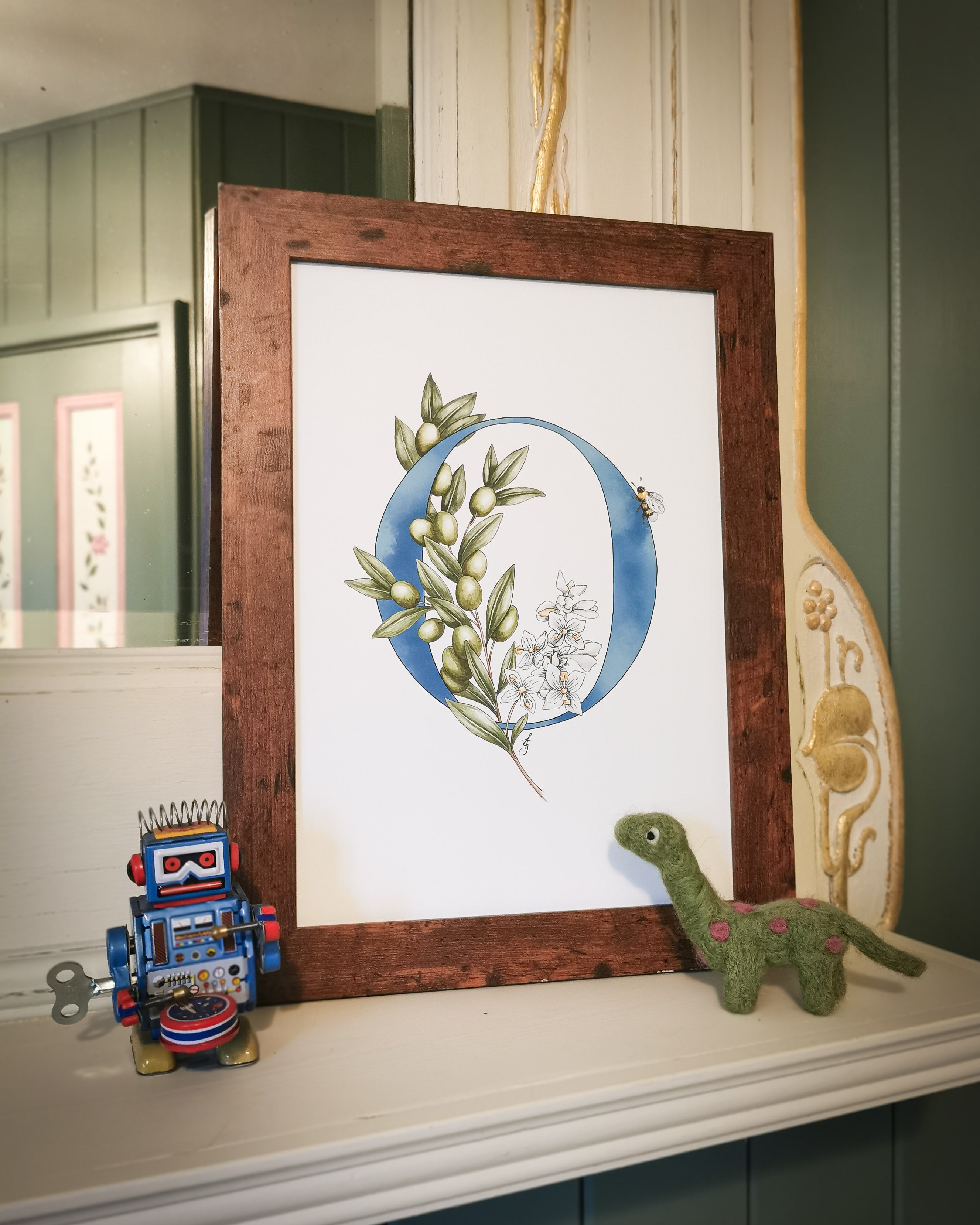 O is for Olive Print