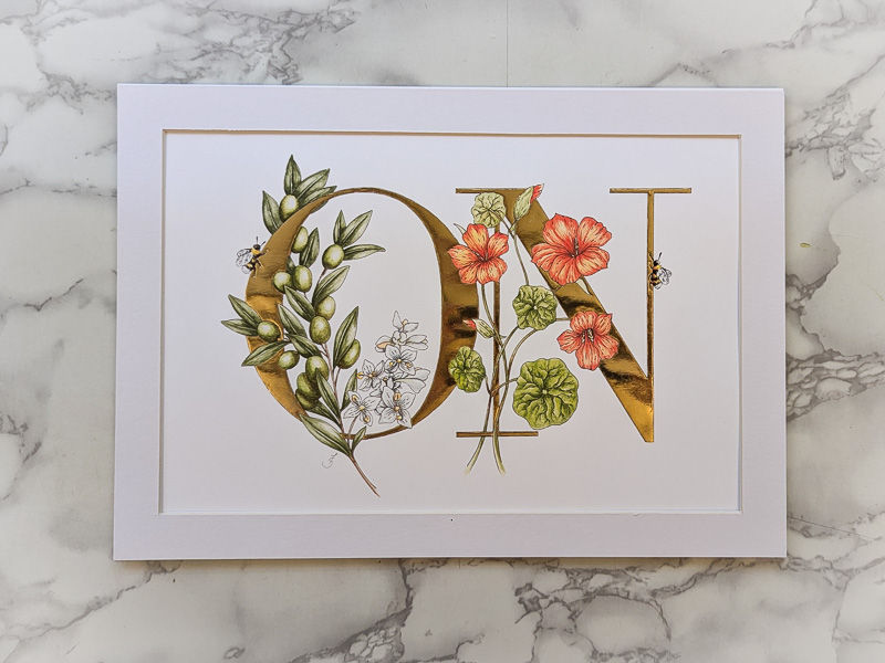 Thumbnail: Combined Letter Gilded Prints