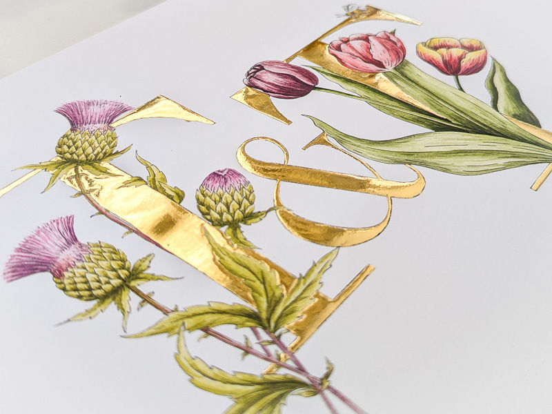 Thumbnail: Combined Letter Gilded Prints