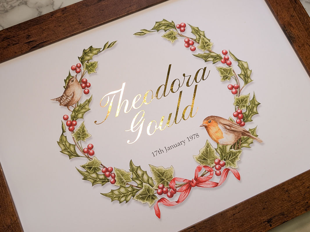 Holly and Ivy Foiled Wreath