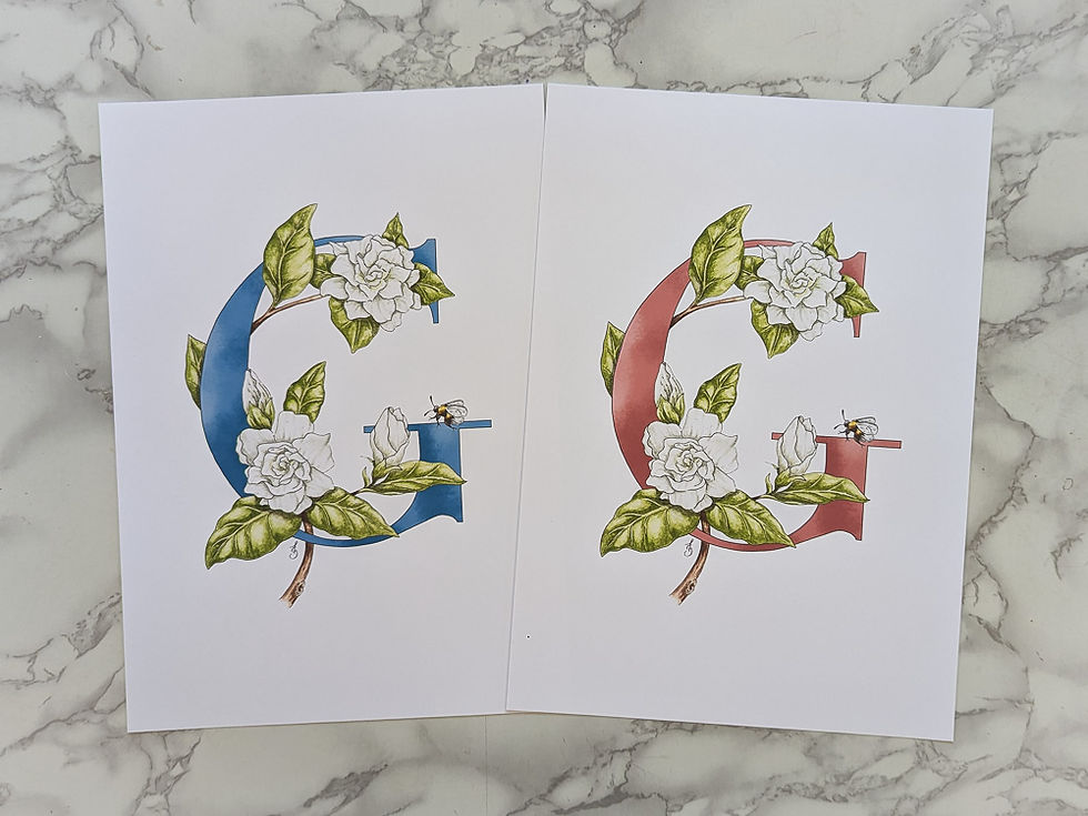 G is for Gardenia Print
